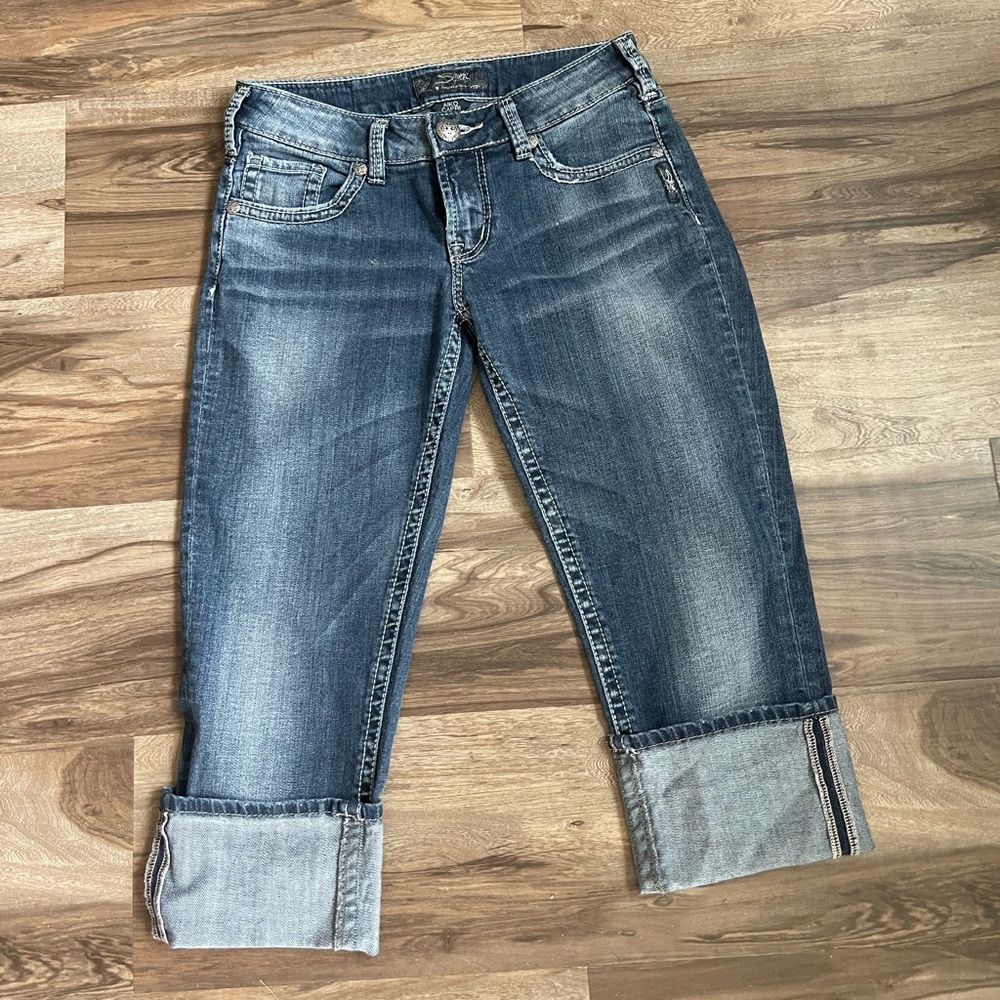 Silver Aiko Capri Jeans